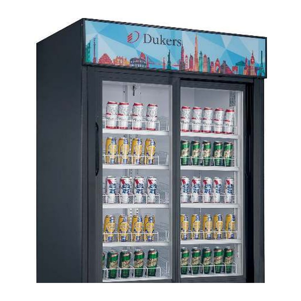 Dukers glass door merchandiser sliding