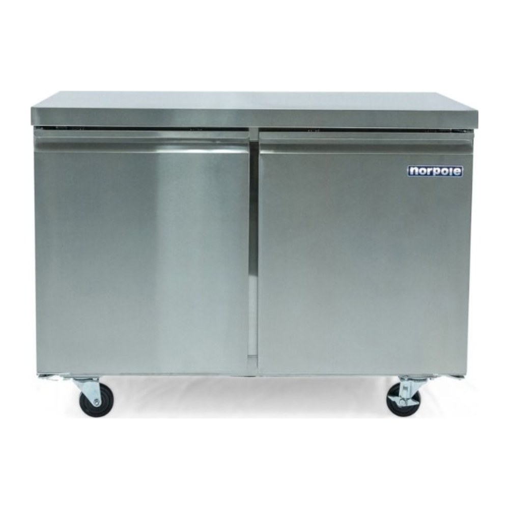 Norpole Undercounter Work Table Refrigerator & Freezer, model NP2R-48UC