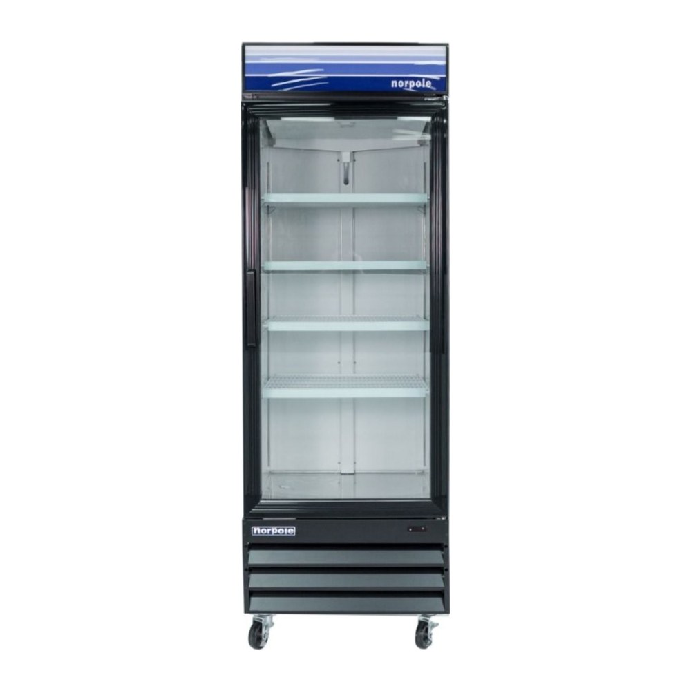Norpole Glass Door Merchandiser Refrigerator, model NPGR1-SB