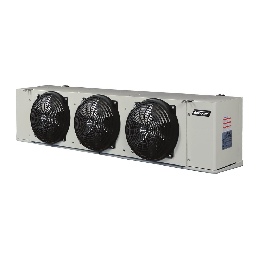 Turbo Air low profile unit cooler (evaporator coil) with 3 EC fans